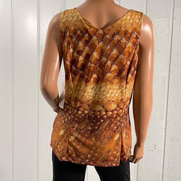 NWT Clara Fashion  Abstract Print Sleeveless Top Sz XXL - Picture 9 of 17